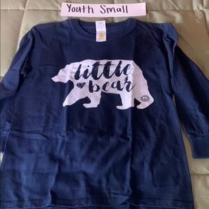 2/$25 Gildan Navy Little Bear Long Sleeve Tee